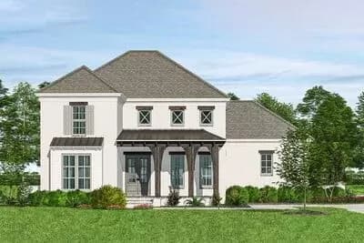 Magnificent Acadian House Plan with Screened Porch