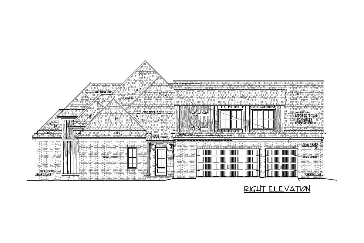 Plan 510078WDY: 4-Bed French Country House Plan with Bonus Room above Garage - Image #6 - Acadian, Country, European, French Country, Hill Country, Louisiana-Style, Southern