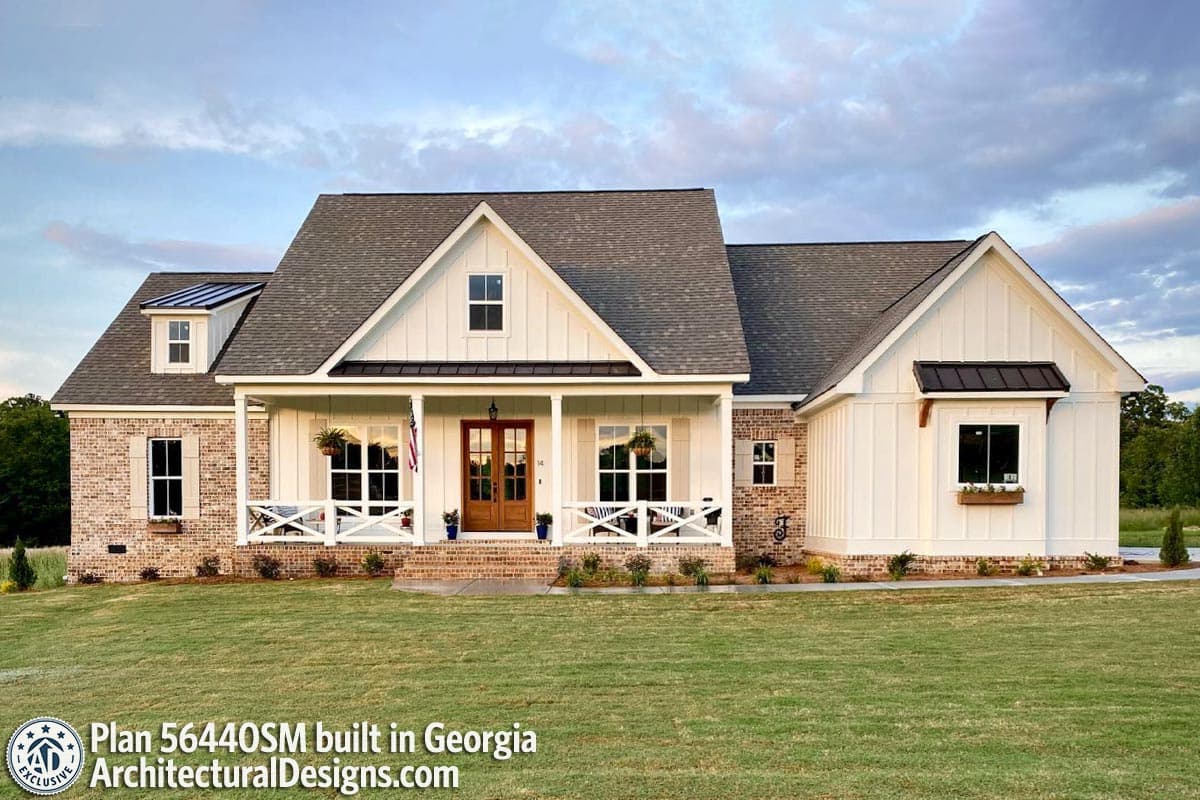 Plan 56440SM: Split Bedroom Modern Farmhouse With Rear Grilling Porch - 2166 Sq Ft - Image #17 - Country, Modern Farmhouse, New American, Traditional