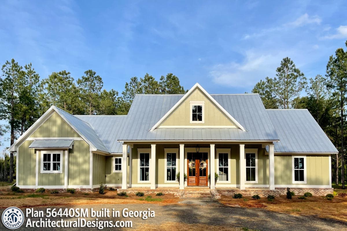 Plan 56440SM: Split Bedroom Modern Farmhouse With Rear Grilling Porch - 2166 Sq Ft - Image #28 - Country, Modern Farmhouse, New American, Traditional