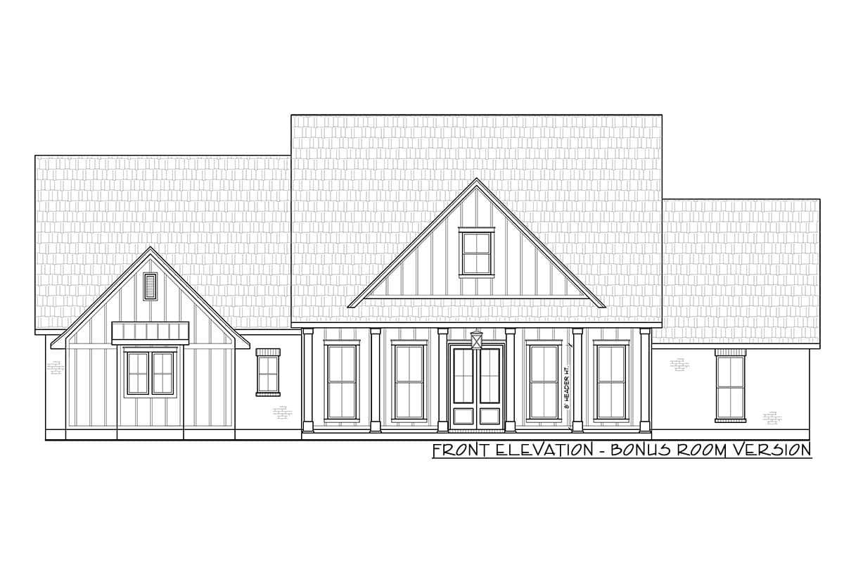 Plan 56440SM: Split Bedroom Modern Farmhouse With Rear Grilling Porch - 2166 Sq Ft - Image #34 - Country, Modern Farmhouse, New American, Traditional