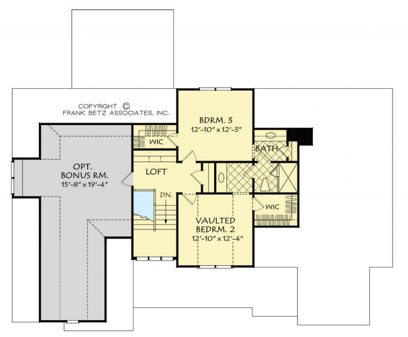 Plan 710200BTZ: Modern Craftsman House Plan with Flex and Bonus Rooms - Floor Plan - 2nd Floor - Craftsman, New American