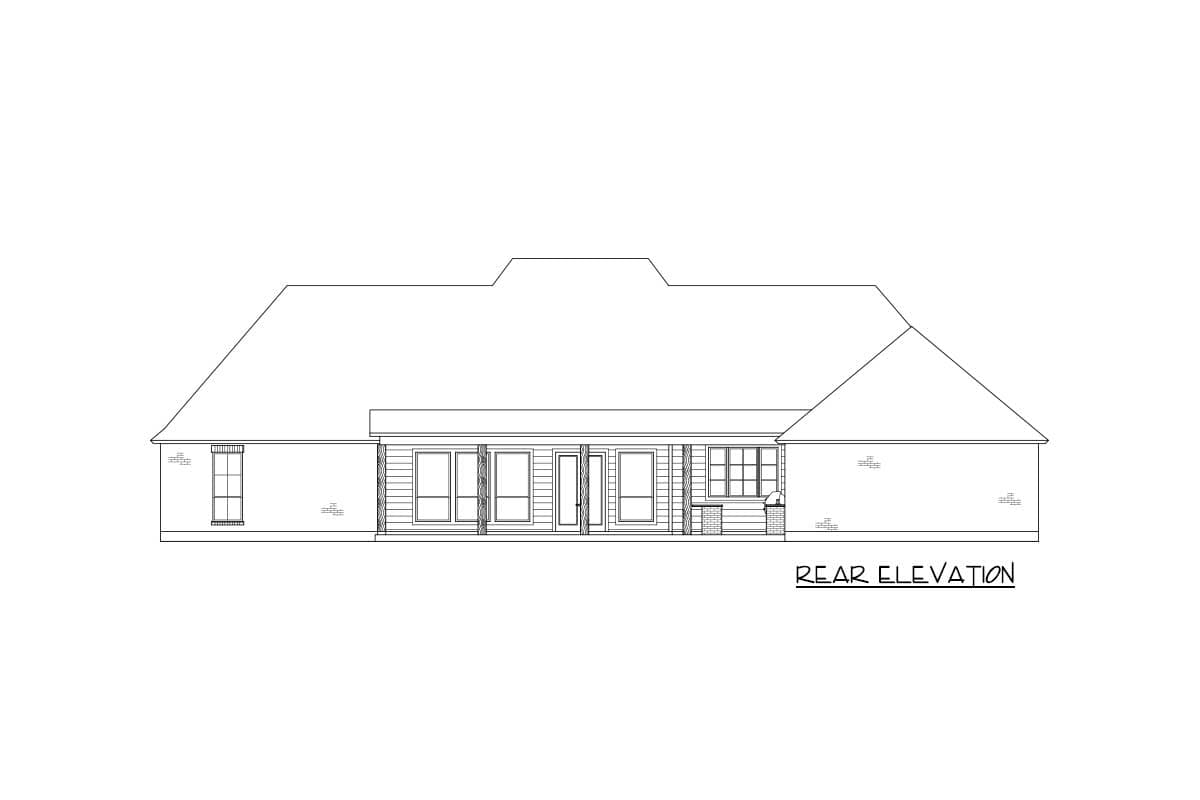 Plan 56441SM: Classic Southern House Plan with Balance and Symmetry - 2560 Sq Ft - Image #6 - Acadian, Country, French Country, Louisiana-Style, Southern, Traditional
