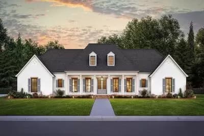 Classic Southern House Plan with Balance and Symmetry - 2560 Sq Ft