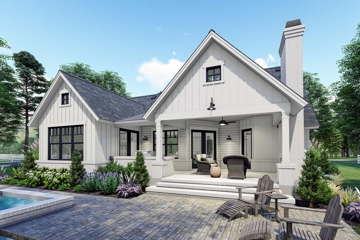 Plan 16909WG:  Modern Farmhouse Plan with Two Bonus Rooms - 1486 Sq Ft - Image #23 - Cottage, Country, Craftsman, Farmhouse, Modern Farmhouse