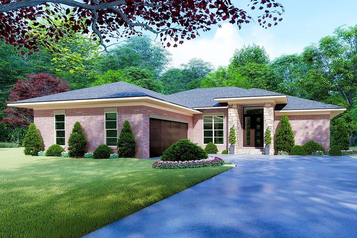 Plan 70626MK: One-Story Modern Prairie-Style House Plan - 1649 Sq Ft - Image #8 - Contemporary, Mid Century Modern, Prairie, Ranch