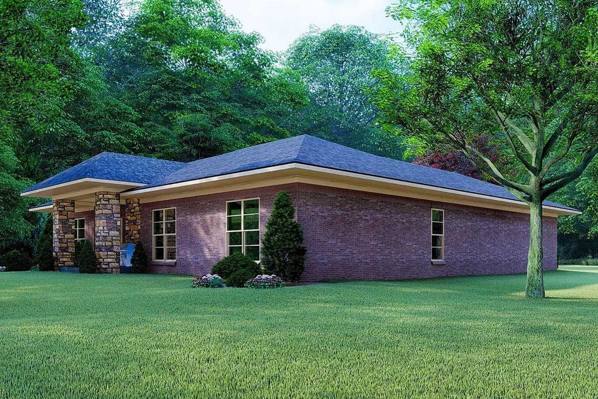 Plan 70626MK: One-Story Modern Prairie-Style House Plan - 1649 Sq Ft - Image #10 - Contemporary, Mid Century Modern, Prairie, Ranch