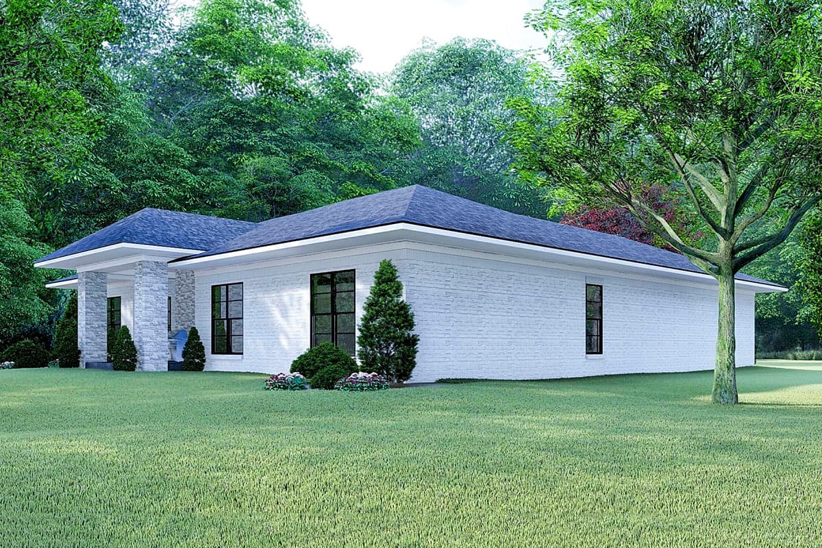 Plan 70626MK: One-Story Modern Prairie-Style House Plan - 1649 Sq Ft - Image #9 - Contemporary, Mid Century Modern, Prairie, Ranch