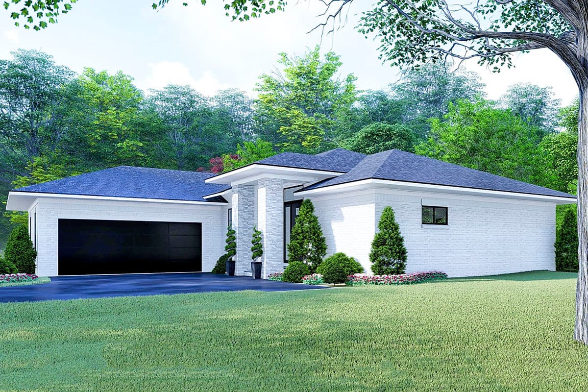 Plan 70626MK: One-Story Modern Prairie-Style House Plan - 1649 Sq Ft - Image #13 - Contemporary, Mid Century Modern, Prairie, Ranch