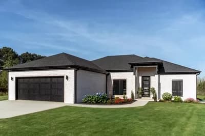 One-Story Modern Prairie-Style House Plan - 1649 Sq Ft