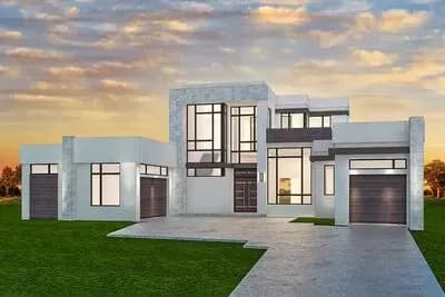 Stunning 4-Bedroom, Contemporary House Plan with Outdoor Kitchen