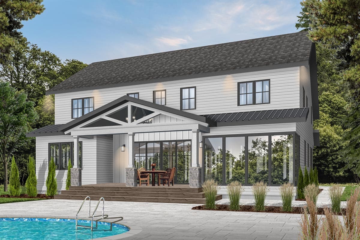 Plan 22548DR: Modern Farmhouse Plan for a Family of Six - 3497 Sq Ft - Image #4 - Country, Farmhouse, Modern Farmhouse, New American, Northwest, Traditional