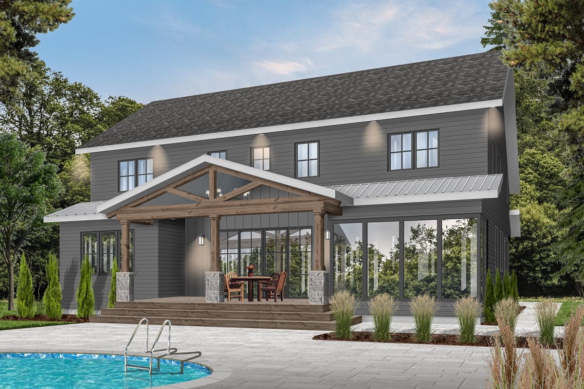 Plan 22548DR: Modern Farmhouse Plan for a Family of Six - 3497 Sq Ft - Image #6 - Country, Farmhouse, Modern Farmhouse, New American, Northwest, Traditional