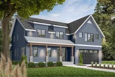 Modern Farmhouse Plan for a Family of Six - 3497 Sq Ft
