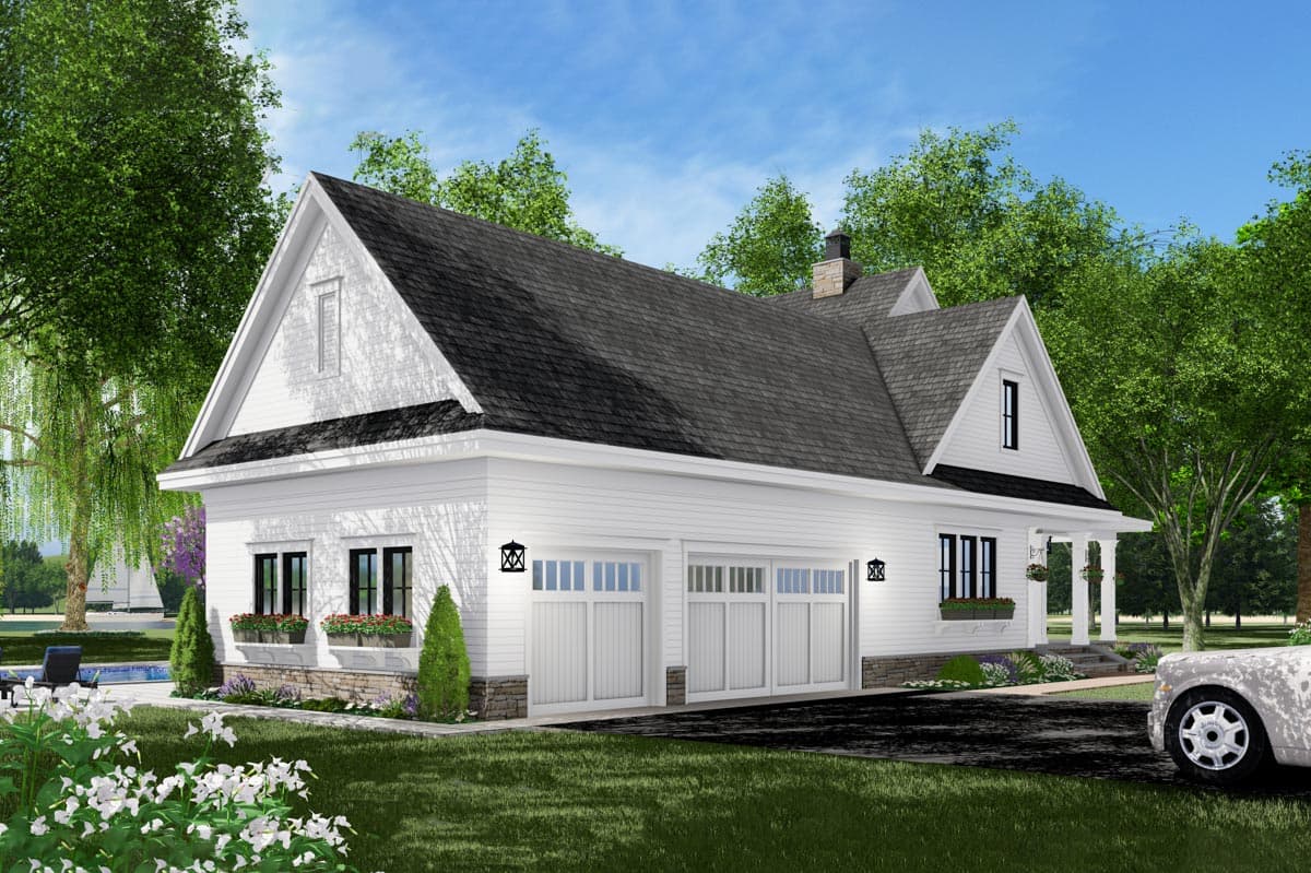 Plan 14680RK: 3-Bed Modern Farmhouse Plan with French Door Greeting - Image #9 - Country, Farmhouse, Modern Farmhouse, New American, Traditional