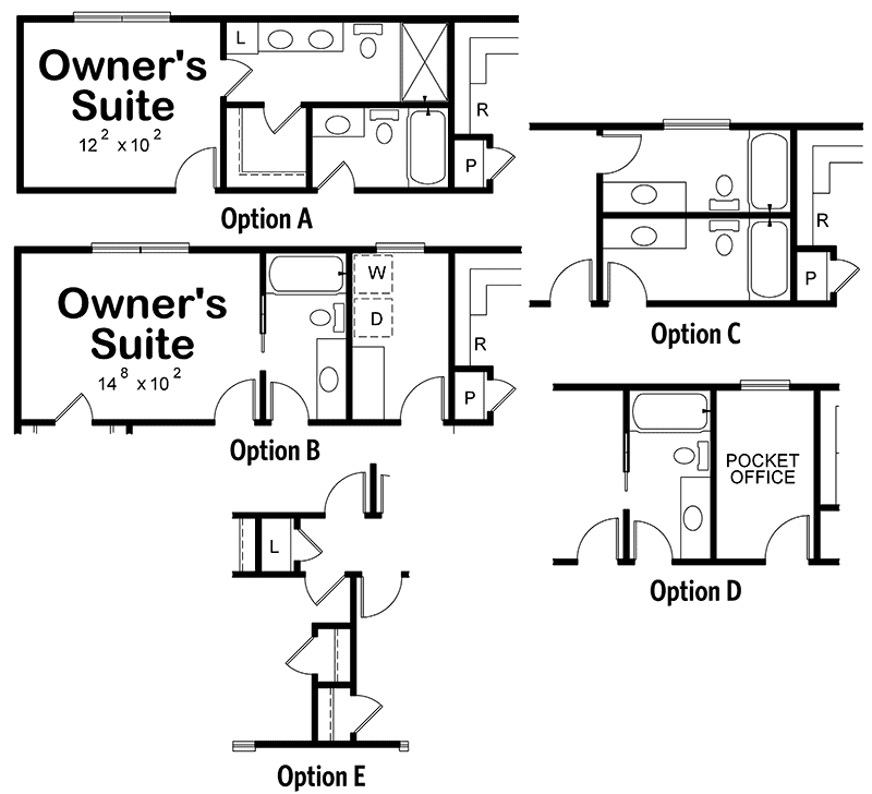 Plan 42591DB: Split-Level House Plan with Drive-Under Garage - Floor Plan - Options - Ranch, Traditional
