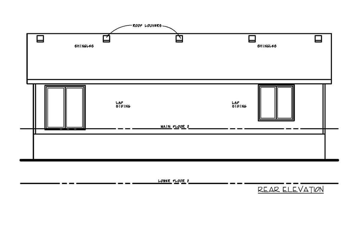 Plan 42591DB: Split-Level House Plan with Drive-Under Garage - Image #5 - Ranch, Traditional