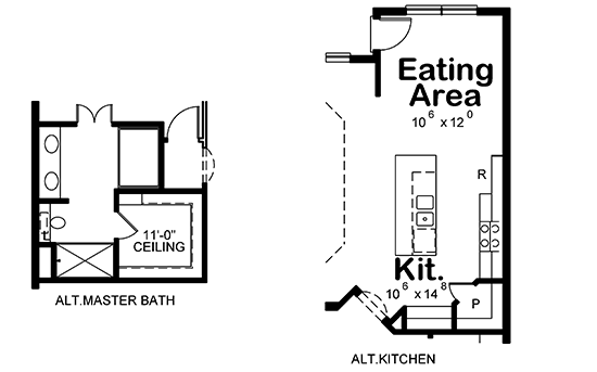 Plan 42595DB: Craftsman House Plan with Convenient One-Story Living - Floor Plan - Optional Layout - Craftsman, Traditional