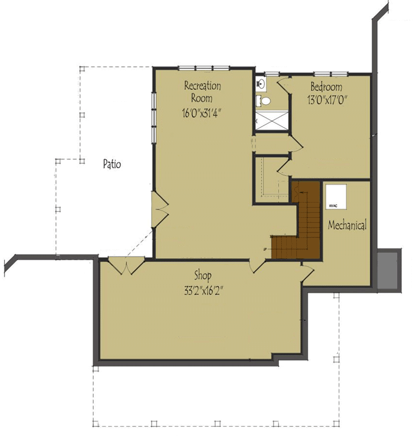 Plan 92385MX: Modern Farmhouse Under 3200 Square Feet with Partial Wraparound Porch - Floor Plan - Optional Lower Level - Country, Farmhouse, Modern Farmhouse, New American