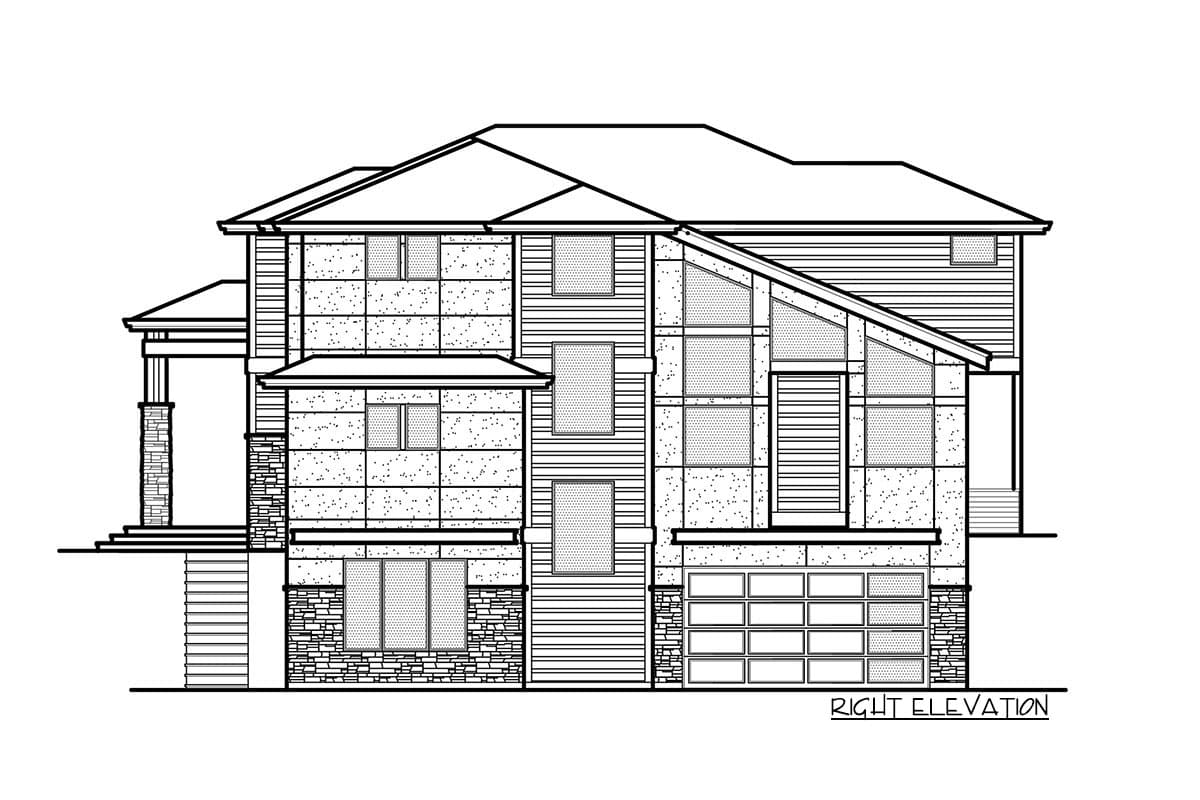 Plan 666067RAF: Classy Northwest Craftsman Home Plan with Lower Level Garage - Image #8 - Contemporary, Northwest, Prairie