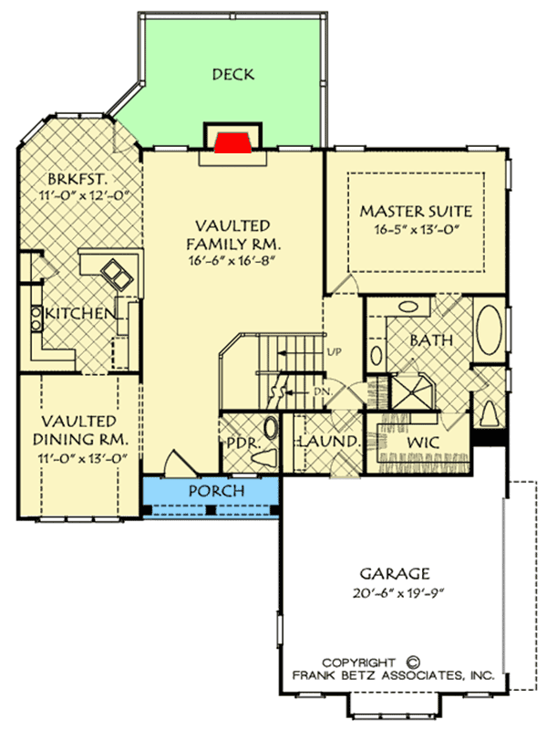 Plan 710211BTZ: Traditional House Plan with Steep Gables - Floor Plan - Main Level - Traditional