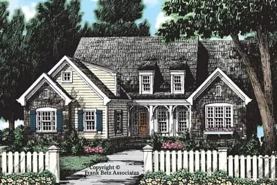 3-Bed House Plan with Vaulted Master Sitting Room