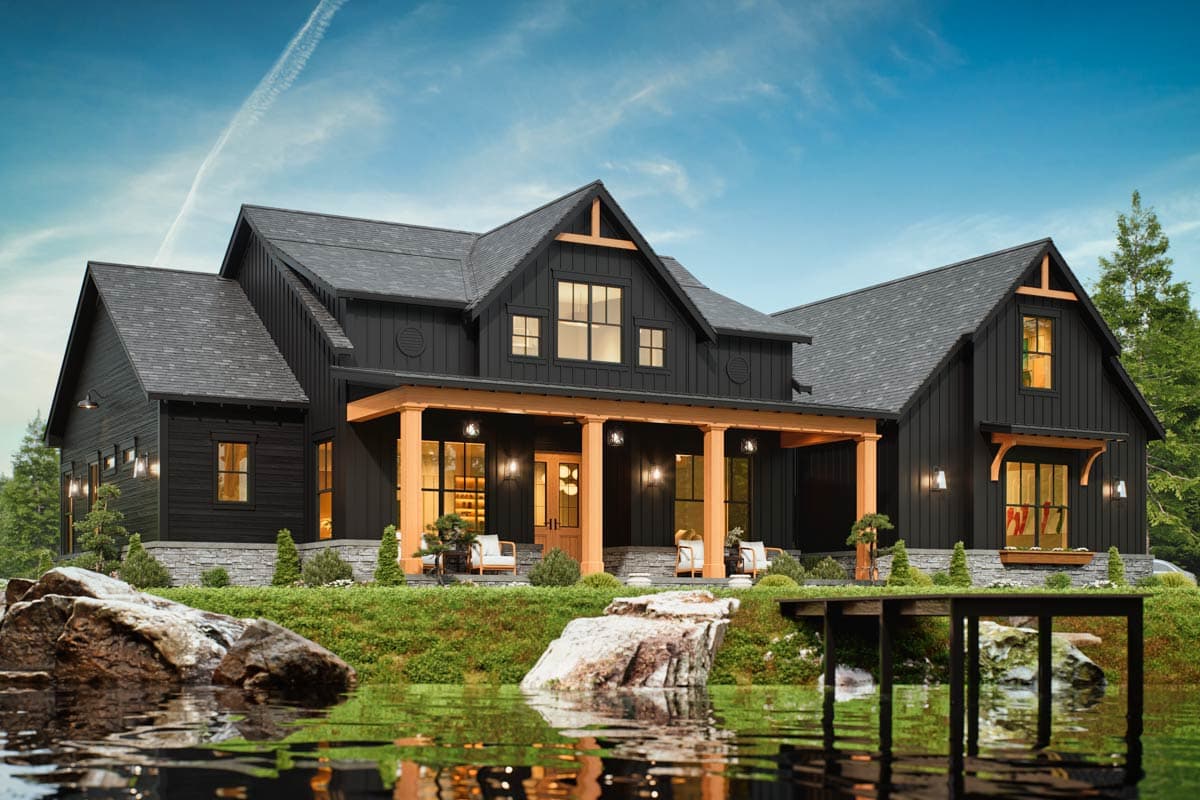 Plan 12315JL: Impressive One-Level Modern Farmhouse with In-Law Suite - 2484 Sq Ft - Image #8 - Country, Farmhouse, Modern Farmhouse, New American