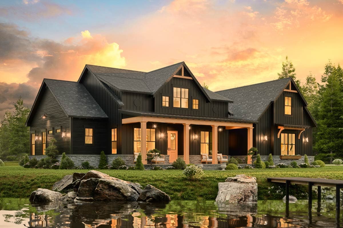 Plan 12315JL: Impressive One-Level Modern Farmhouse with In-Law Suite - 2484 Sq Ft - Image #9 - Country, Farmhouse, Modern Farmhouse, New American