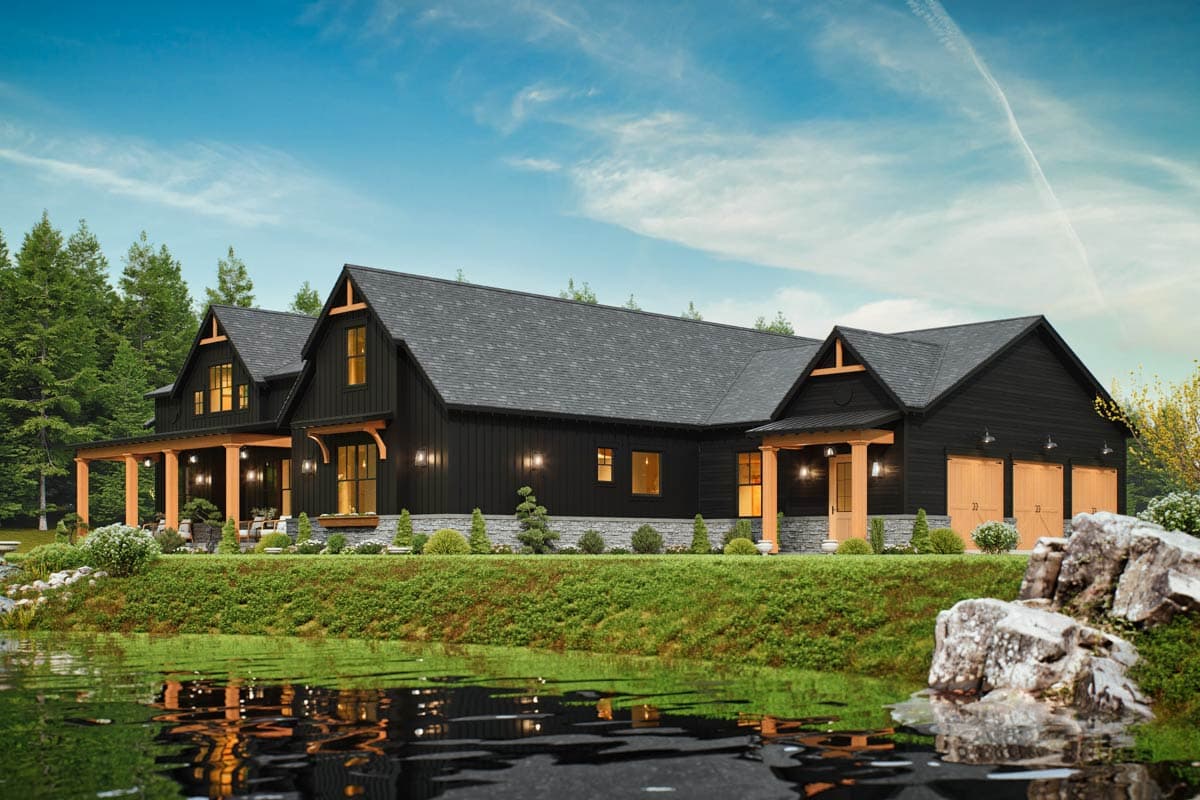 Plan 12315JL: Impressive One-Level Modern Farmhouse with In-Law Suite - 2484 Sq Ft - Image #10 - Country, Farmhouse, Modern Farmhouse, New American