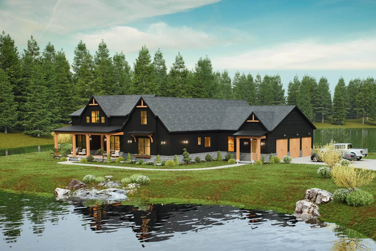 Plan 12315JL: Impressive One-Level Modern Farmhouse with In-Law Suite - 2484 Sq Ft - Image #11 - Country, Farmhouse, Modern Farmhouse, New American