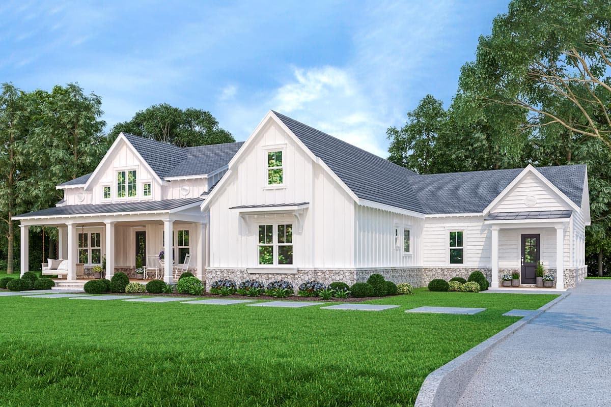 Plan 12315JL: Impressive One-Level Modern Farmhouse with In-Law Suite - 2484 Sq Ft - Image #14 - Country, Farmhouse, Modern Farmhouse, New American