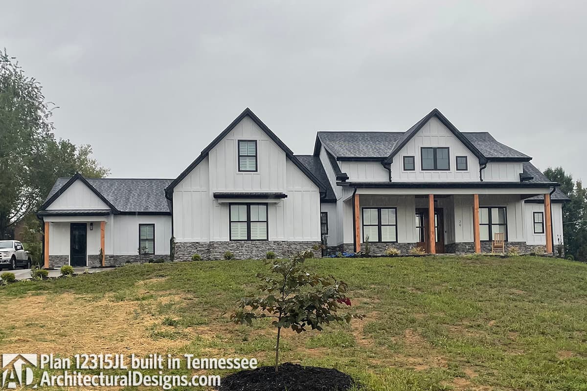 build gallery item - Modern Farmhouse Plan 12315JL Comes to Life in Tennessee