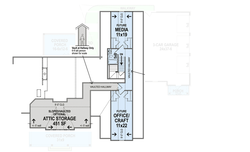 Plan 12315JL: Impressive One-Level Modern Farmhouse with In-Law Suite - 2484 Sq Ft - Floor Plan - 2nd Level Bonus - Country, Farmhouse, Modern Farmhouse, New American