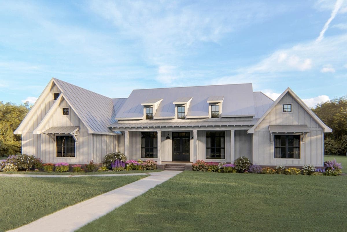 Plan 56442SM: Modern Farmhouse Plan with Split Bedroom Layout - 2514 Sq Ft - Image #7 - Country, Farmhouse, Modern Farmhouse, New American, Ranch