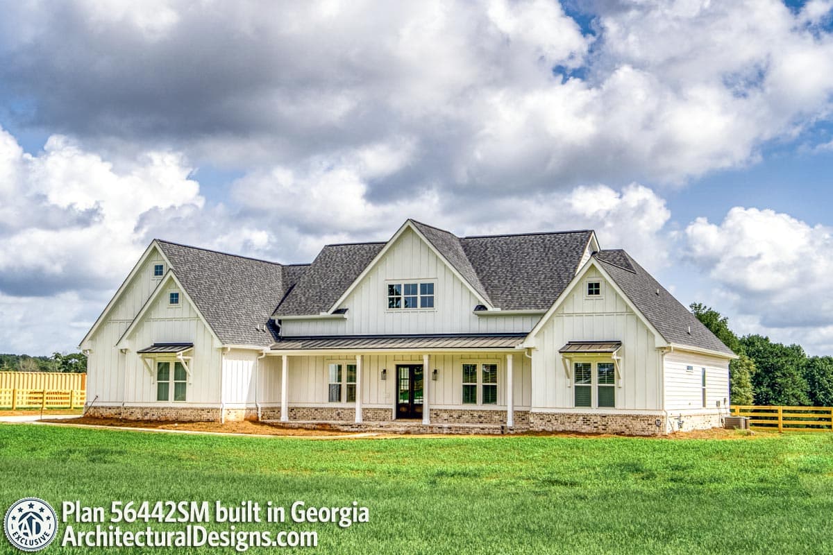 build gallery item - Farmhouse Plan 56442SM comes to life in Louisiana