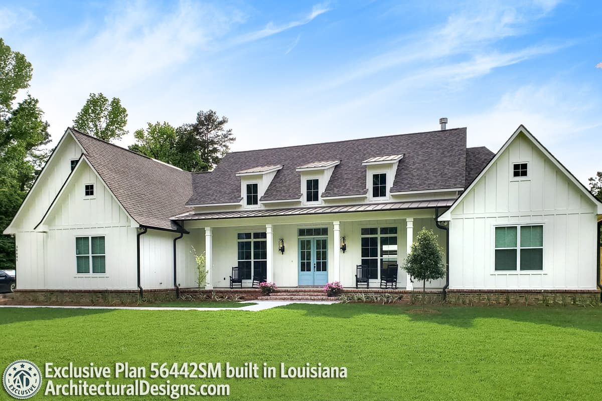build gallery item - Farmhouse Plan 56442SM comes to life in Louisiana