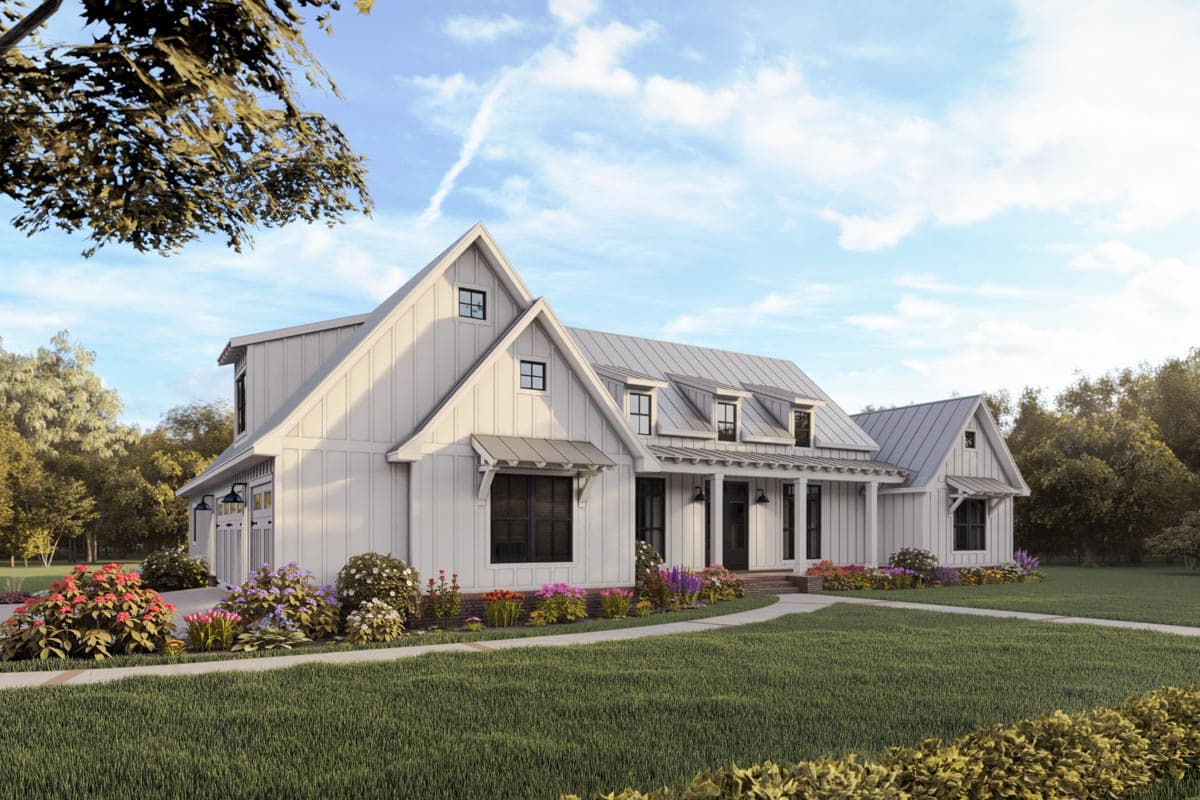 Plan 56442SM: Modern Farmhouse Plan with Split Bedroom Layout - 2514 Sq Ft - Image #8 - Country, Farmhouse, Modern Farmhouse, New American, Ranch