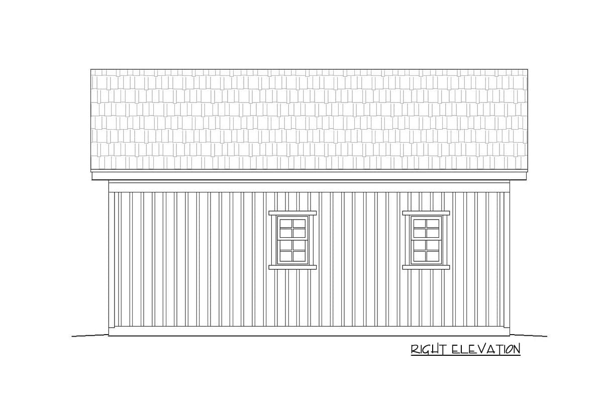 Plan 68598VR: 2-Car Detached Garage with 2 Garage Doors - Image #5