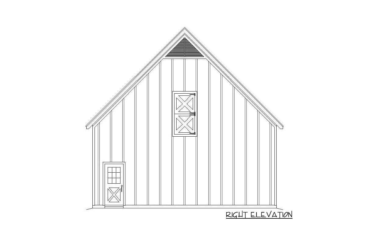 Plan 68601VR: Expanded Barn-Style Garage With Loft - Image #6 - Carriage, Country, Rustic