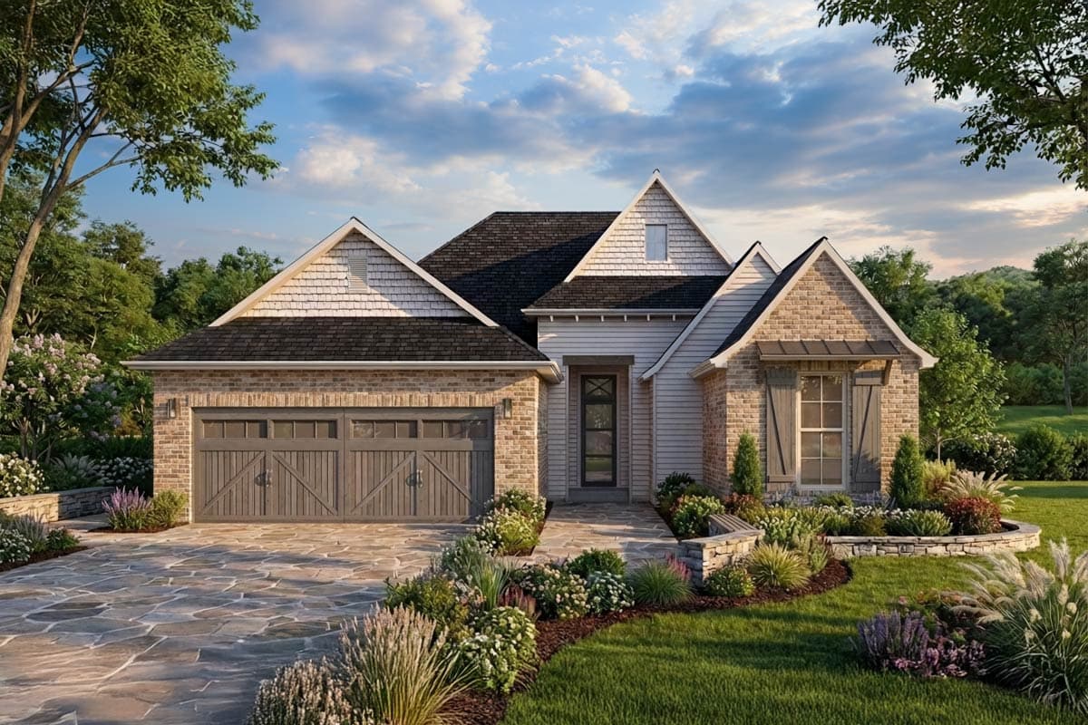 Plan 860020MCD: Charming 3-Bedroom Southern Charmer House Plan with Split Beds - Image #5 - Country, Southern