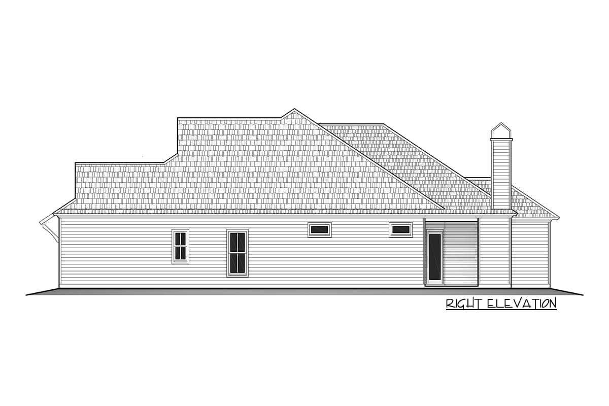 Plan 860021MCD: One-Story Acadian-Style House Plan with Split Bedrooms - Image #6 - Acadian, French Country, Louisiana-Style, Southern
