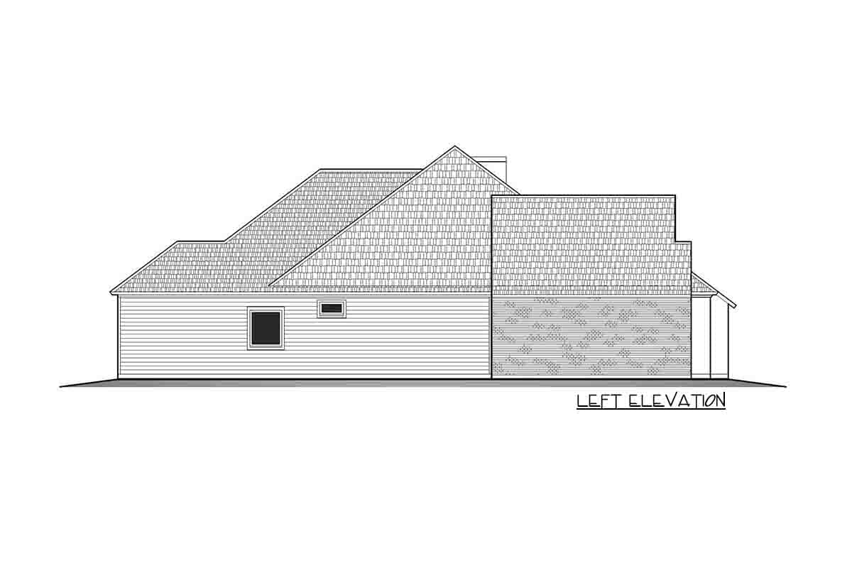 Plan 860022MCD: 3-Bed French Country Cottage with 2-Car Garage - Image #7 - Acadian, French Country, Louisiana-Style, Southern
