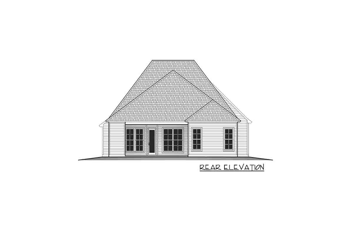 Plan 860022MCD: 3-Bed French Country Cottage with 2-Car Garage - Image #8 - Acadian, French Country, Louisiana-Style, Southern
