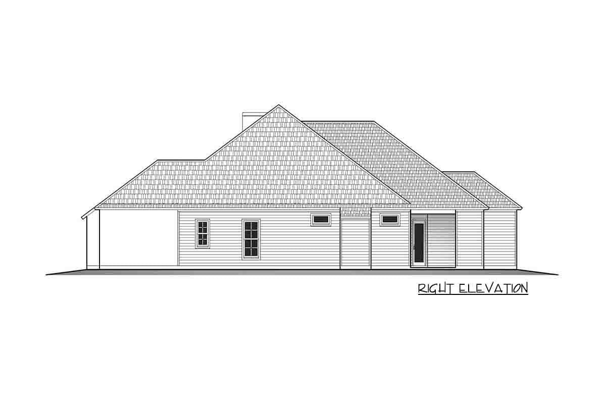 Plan 860022MCD: 3-Bed French Country Cottage with 2-Car Garage - Image #9 - Acadian, French Country, Louisiana-Style, Southern