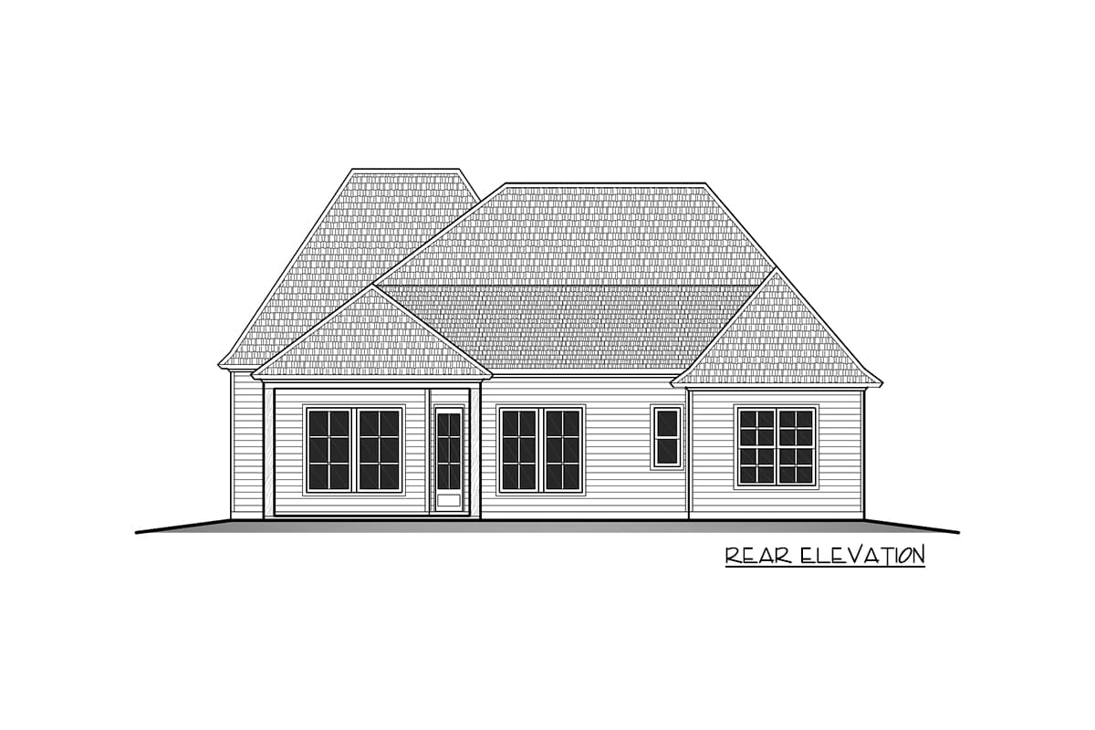 Plan 860023MCD: Darling One-Level House Plan with Split Beds - Image #8 - Acadian, French Country, Louisiana-Style, Southern