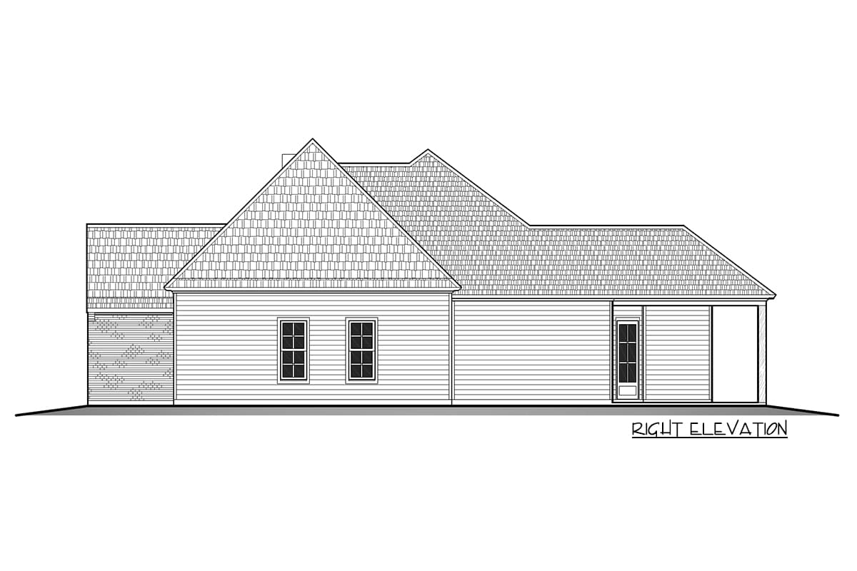 Plan 860023MCD: Darling One-Level House Plan with Split Beds - Image #9 - Acadian, French Country, Louisiana-Style, Southern