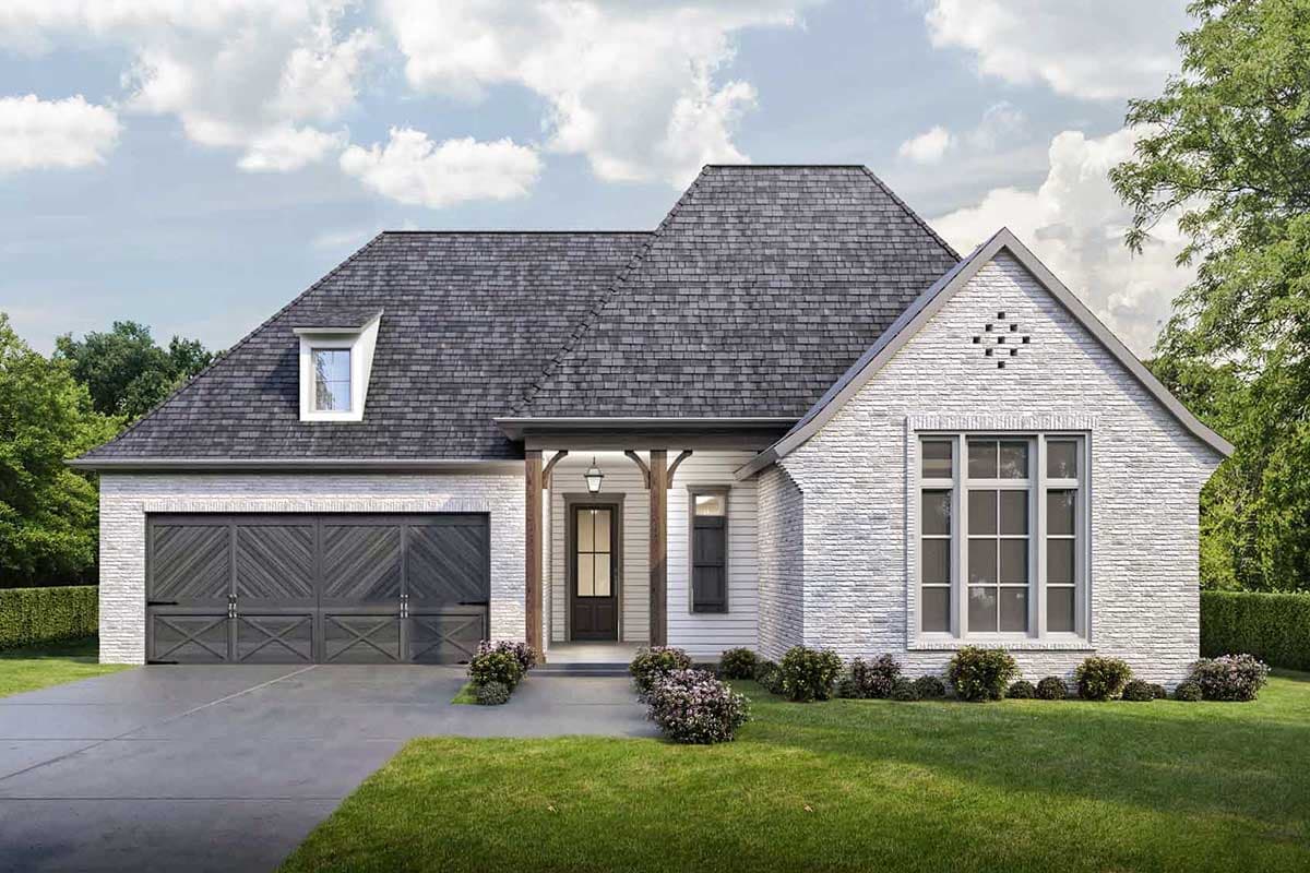 Plan 860023MCD: Darling One-Level House Plan with Split Beds - Image #5 - Acadian, French Country, Louisiana-Style, Southern