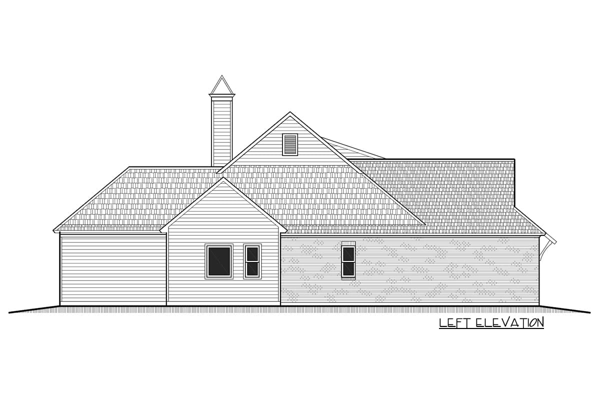 Plan 860024MCD: 4-Bed Ranch Home Plan with Front and Back Porch - Image #4 - Acadian, Cottage, Louisiana-Style, Southern