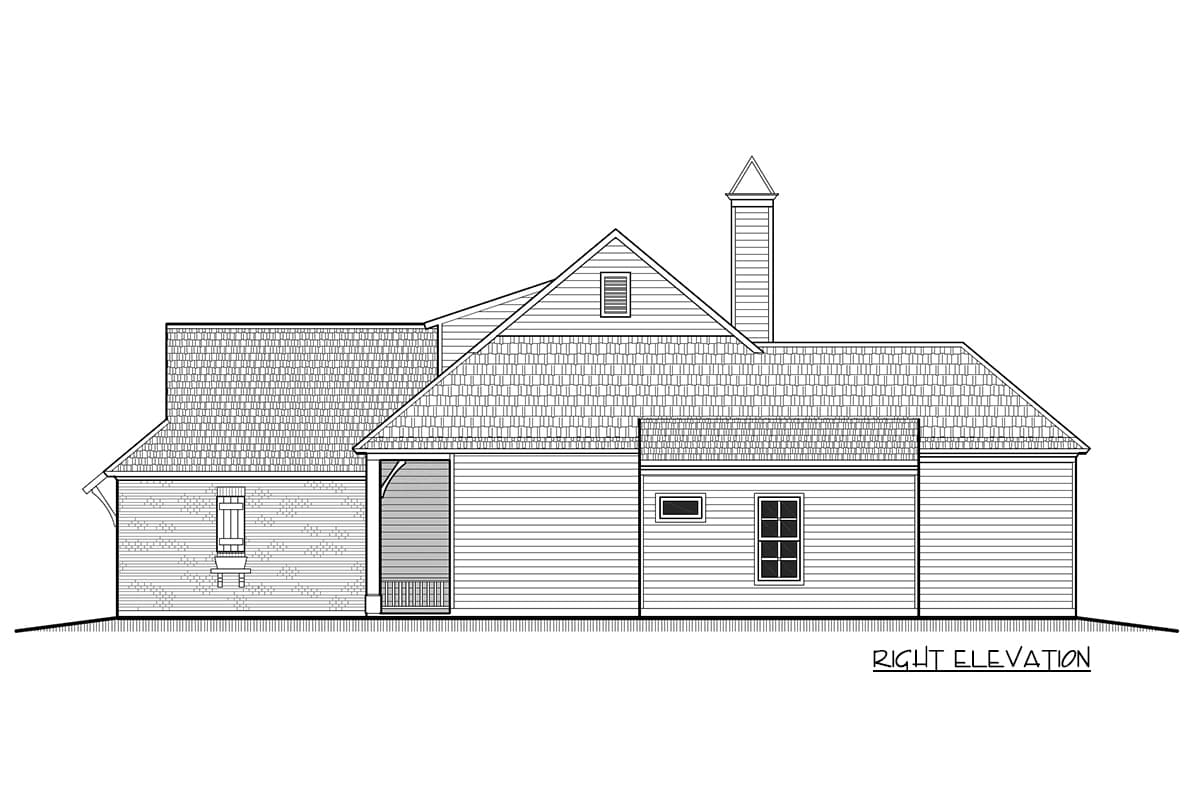 Plan 860024MCD: 4-Bed Ranch Home Plan with Front and Back Porch - Image #6 - Acadian, Cottage, Louisiana-Style, Southern
