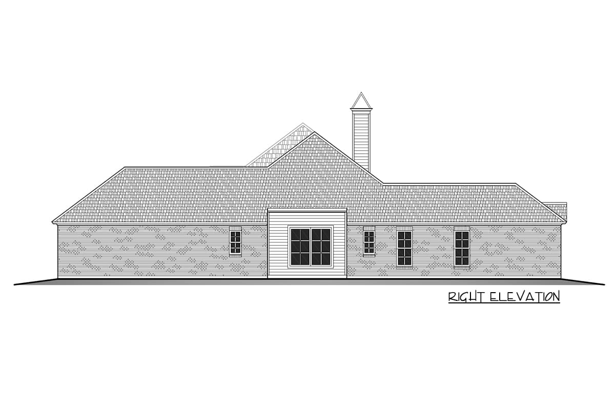 Plan 860026MCD: One-Level House Plan with Split Bedrooms - Image #6 - Acadian, French Country, Louisiana-Style, Southern